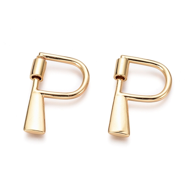 PandaHall Brass Screw Carabiner Lock Charms, for Necklaces Making, Real 18K Gold Plated, Polishing, Letter, Letter.P, 34x22x3mm, Screw...
PandaHall Brass Screw Carabiner Lock Charms, for Necklaces Making, Real 18K Gold Plated, Polishing, Letter, Letter.P, 34x22x3mm, Screw...