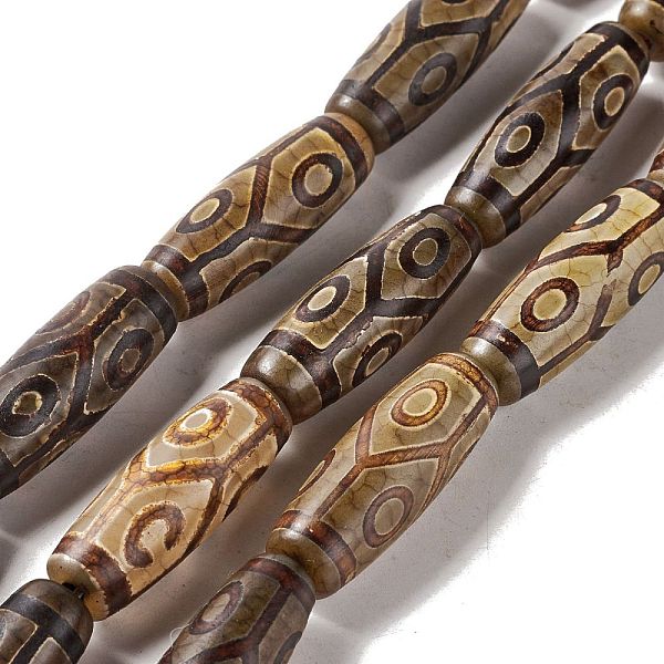 PandaHall Tibetan Style dZi Beads Strands, Natural & Dyed Agate Beads, Rice, 6-Eye, 28.5~30x10mm, Hole: 2.5mm, about 10pcs/strand, 11.81''...
PandaHall Tibetan Style dZi Beads Strands, Natural & Dyed Agate Beads, Rice, 6-Eye, 28.5~30x10mm, Hole: 2.5mm, about 10pcs/strand, 11.81''...
