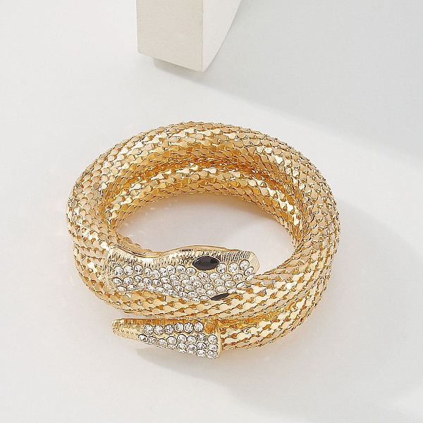 PandaHall Alloy Popcorn Chain Bracelets, Rhinestone Snake Bracelet, Golden, Inner Diameter: 2 inch(5.1cm) Rhinestone Snake
PandaHall Alloy Popcorn Chain Bracelets, Rhinestone Snake Bracelet, Golden, Inner Diameter: 2 inch(5.1cm) Rhinestone Snake