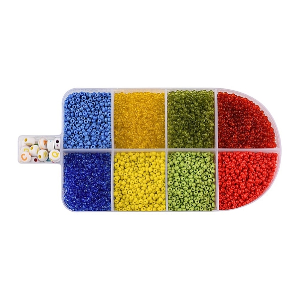 PandaHall Beads Set for DIY Jewelry Making Findings Kits, Including 12/0 Opaque & Paint & Transparent Glass Seed Beads, Letter Acrylic Beads..., Multicolor
PandaHall Beads Set for DIY Jewelry Making Findings Kits, Including 12/0 Opaque & Paint & Transparent Glass Seed Beads, Letter Acrylic Beads..., Multicolor