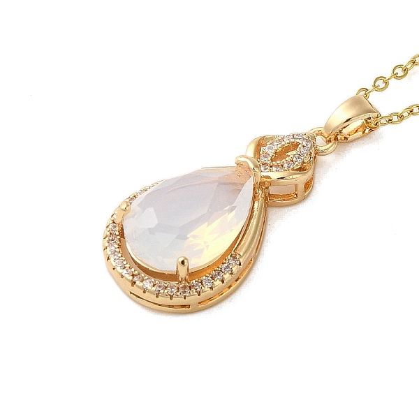 PandaHall Brass Micro Pave Cubic Zirconia Pendant Necklaces, Glass Jewelry for Women, 201 Stainless Steel Cable Chain Necklaces, Teardrop..., White
PandaHall Brass Micro Pave Cubic Zirconia Pendant Necklaces, Glass Jewelry for Women, 201 Stainless Steel Cable Chain Necklaces, Teardrop..., White