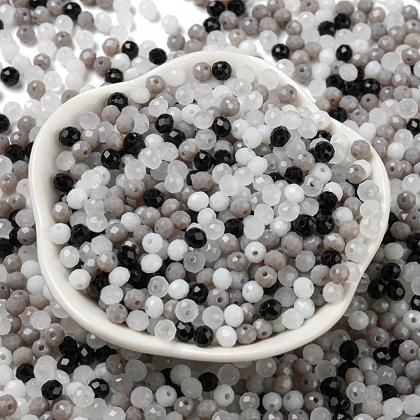 PandaHall Glass Beads, Faceted, Rondelle, Black, 4x3mm, Hole: 0.4mm, about 820pcs/60g Glass Rondelle Black
PandaHall Glass Beads, Faceted, Rondelle, Black, 4x3mm, Hole: 0.4mm, about 820pcs/60g Glass Rondelle Black