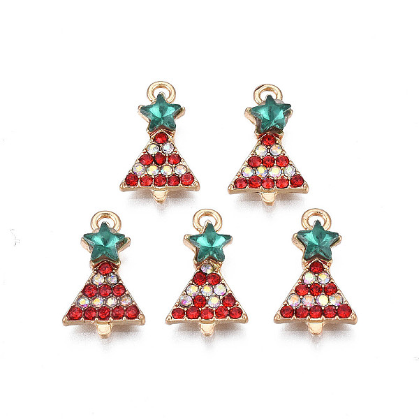 PandaHall Rack Plating Alloy Pendants, with Rhinestone, Cadmium Free & Nickel Free & Lead Free, Christmas Tree, Light Gold, Green Tourmaline...
PandaHall Rack Plating Alloy Pendants, with Rhinestone, Cadmium Free & Nickel Free & Lead Free, Christmas Tree, Light Gold, Green Tourmaline...