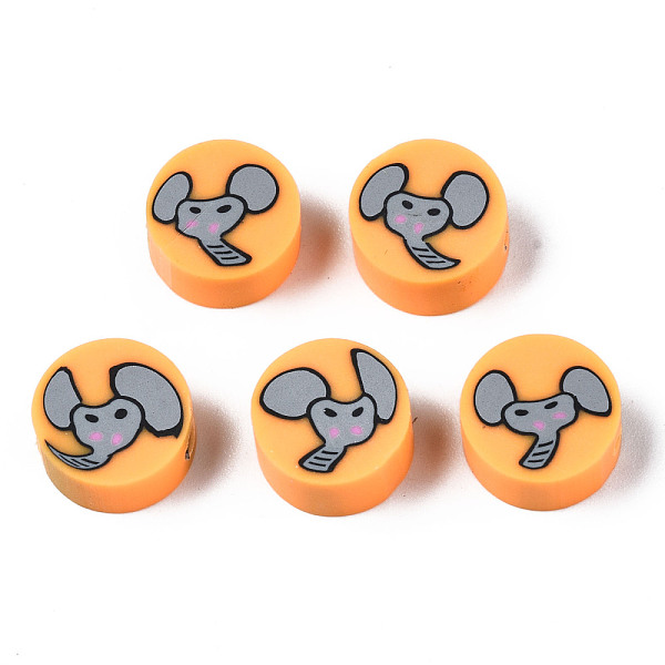 PandaHall Handmade Polymer Clay Beads, for DIY Jewelry Crafts Supplies, Flat Round with Elephant, Sandy Brown, 9~9.5x3.5~5mm, Hole: 1.6mm...
PandaHall Handmade Polymer Clay Beads, for DIY Jewelry Crafts Supplies, Flat Round with Elephant, Sandy Brown, 9~9.5x3.5~5mm, Hole: 1.6mm...
