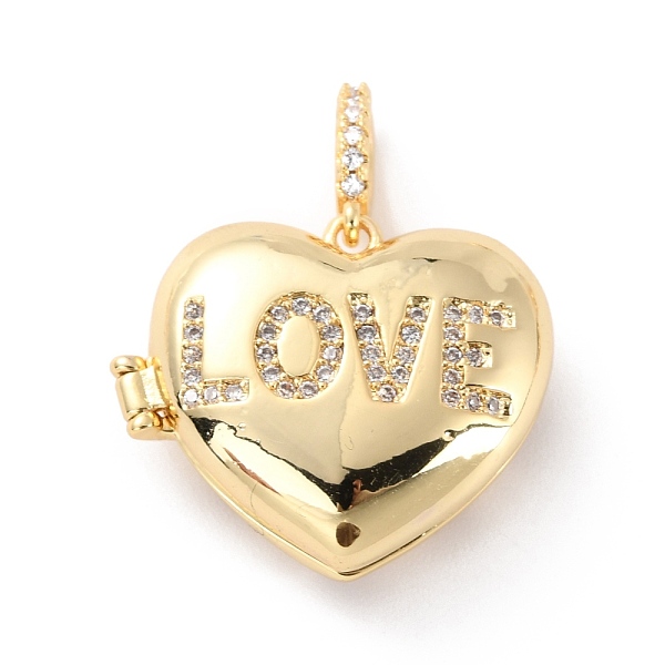 PandaHall Brass Micro Pave Cubic Zirconia Diffuser Locket Pendants, Long-Lasting Plated, Heart with word LOVE,Real 18K Gold Plated..., Clear
PandaHall Brass Micro Pave Cubic Zirconia Diffuser Locket Pendants, Long-Lasting Plated, Heart with word LOVE,Real 18K Gold Plated..., Clear
