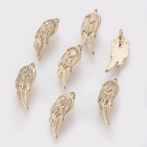PandaHall Brass Charms, Wing, Real 18K Gold Plated, 12x5x1mm, Hole: 1mm Brass Wing
PandaHall Brass Charms, Wing, Real 18K Gold Plated, 12x5x1mm, Hole: 1mm Brass Wing