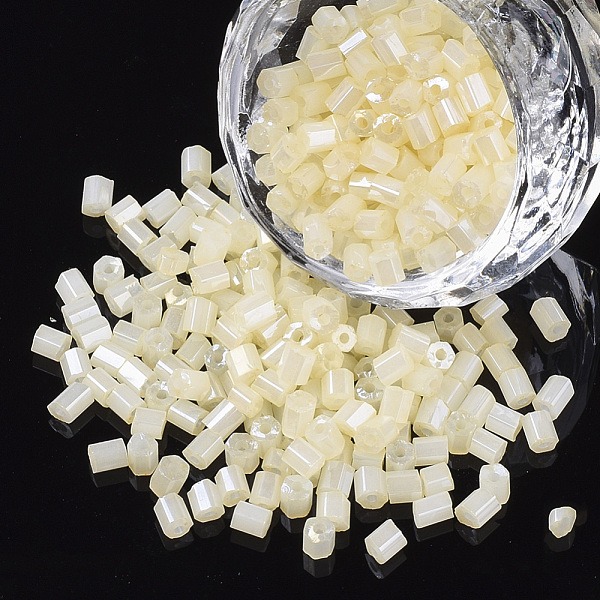 PandaHall 8/0 Two Cut Glass Seed Beads, Hexagon, Ceylon, Lemon Chiffon, 2.5~3x2.5mm, Hole: 0.9mm, about 15000pcs/bag Glass Yellow
PandaHall 8/0 Two Cut Glass Seed Beads, Hexagon, Ceylon, Lemon Chiffon, 2.5~3x2.5mm, Hole: 0.9mm, about 15000pcs/bag Glass Yellow