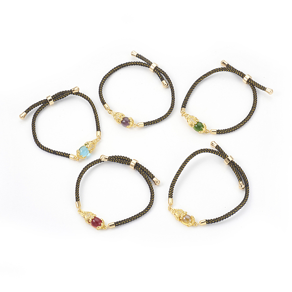 PandaHall Adjustable Nylon Cord Bracelets, Bolo Bracelets, Slider Bracelets, Box Chains, with Brass Micro Pave Cubic Zirconia Links and..., Multicolor
PandaHall Adjustable Nylon Cord Bracelets, Bolo Bracelets, Slider Bracelets, Box Chains, with Brass Micro Pave Cubic Zirconia Links and..., Multicolor