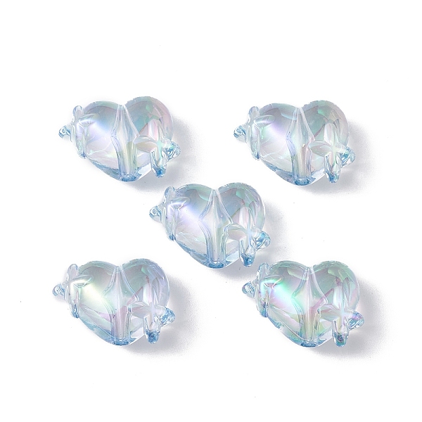 PandaHall Transparent Acrylic Beads, AB Color Plated, Heart with Star, Light Cyan, 14.5x19.5x10mm, Hole: 2mm Acrylic Heart
PandaHall Transparent Acrylic Beads, AB Color Plated, Heart with Star, Light Cyan, 14.5x19.5x10mm, Hole: 2mm Acrylic Heart