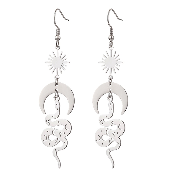 PandaHall Snake & Sun & Moon 201 Stainless Steel & Brass Dangle Earrings for Women, with 316 Surgical Stainless Steel Earring Hooks...
PandaHall Snake & Sun & Moon 201 Stainless Steel & Brass Dangle Earrings for Women, with 316 Surgical Stainless Steel Earring Hooks...