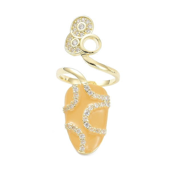 PandaHall Brass Micro Pave Cubic Zirconia Fingernail Rings, with Enamel, Auspicious Clouds, Real 18K Gold Plated, Dark Orange, 1.5mm, Inner...
PandaHall Brass Micro Pave Cubic Zirconia Fingernail Rings, with Enamel, Auspicious Clouds, Real 18K Gold Plated, Dark Orange, 1.5mm, Inner...