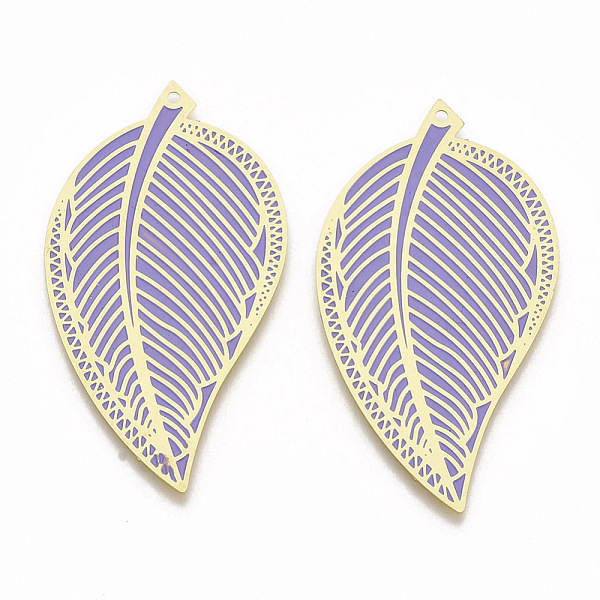 PandaHall Brass Enamel Big Pendants, Etched Metal Embellishments, Matte Gold Color, Leaf, Lilac, 50x27x0.3mm, Hole: 1.4mm Brass+Enamel Leaf..., Purple
PandaHall Brass Enamel Big Pendants, Etched Metal Embellishments, Matte Gold Color, Leaf, Lilac, 50x27x0.3mm, Hole: 1.4mm Brass+Enamel Leaf..., Purple
