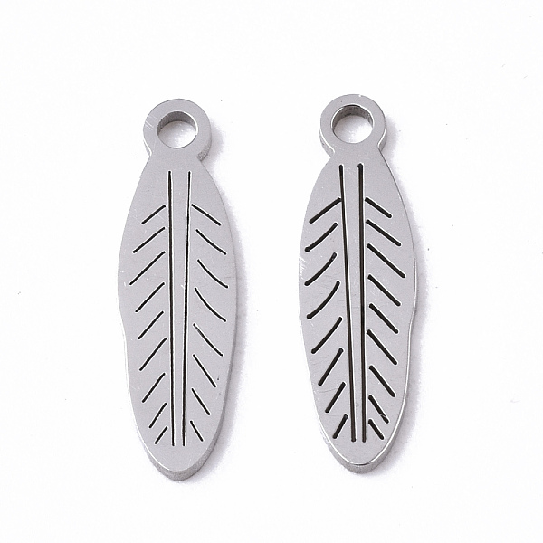 PandaHall 201 Stainless Steel Charms, Laser Cut, Feather, Stainless Steel Color, 15x4.5x1mm, Hole: 1.4mm 201 Stainless Steel Feather
PandaHall 201 Stainless Steel Charms, Laser Cut, Feather, Stainless Steel Color, 15x4.5x1mm, Hole: 1.4mm 201 Stainless Steel Feather