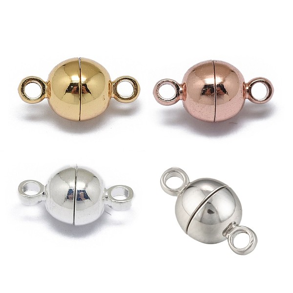 PandaHall Rack Plating Brass Magnetic Clasps with Loops, N45 Grade Strong Magnet, Long-Lasting Plated, Round, Mixed Color, 11.5x6mm, Hole...
PandaHall Rack Plating Brass Magnetic Clasps with Loops, N45 Grade Strong Magnet, Long-Lasting Plated, Round, Mixed Color, 11.5x6mm, Hole...