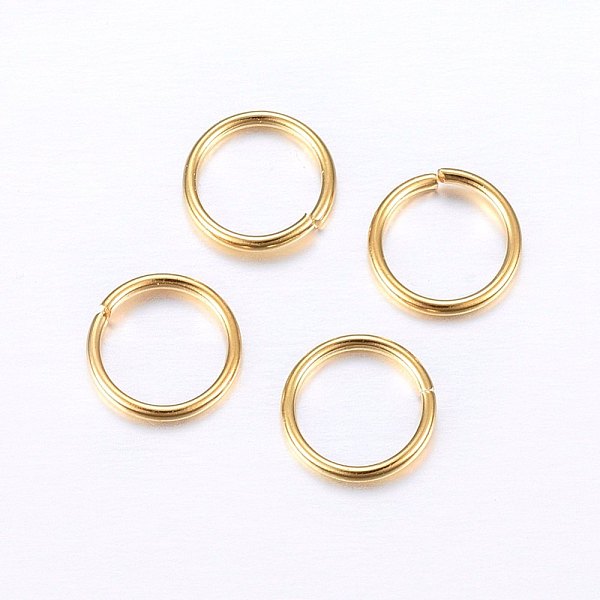 PandaHall 304 Stainless Steel Open Jump Rings, Golden, 20 Gauge, 6x0.8mm, Inner Diameter: 4.5mm 304 Stainless Steel
PandaHall 304 Stainless Steel Open Jump Rings, Golden, 20 Gauge, 6x0.8mm, Inner Diameter: 4.5mm 304 Stainless Steel