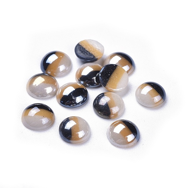 PandaHall Opaque Glass Cabochons, Stripe Pattern, Tri-color Stripe, Half Round, Colorful, 8x3.5mm Glass Half Round
PandaHall Opaque Glass Cabochons, Stripe Pattern, Tri-color Stripe, Half Round, Colorful, 8x3.5mm Glass Half Round