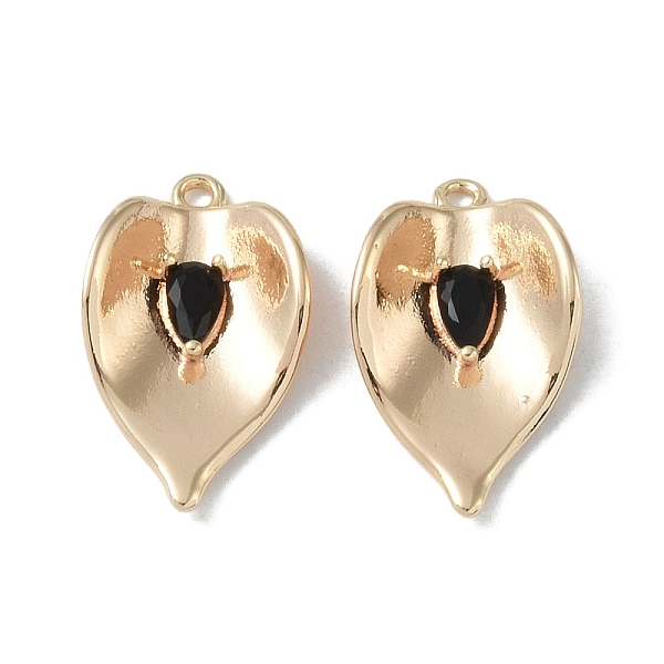 PandaHall Brass Cubic Zirconia Pendants, Leaf, Real 18K Gold Plated, Black, 20x12x4mm, Hole: 1.4mm Brass+Cubic Zirconia Leaf Black
PandaHall Brass Cubic Zirconia Pendants, Leaf, Real 18K Gold Plated, Black, 20x12x4mm, Hole: 1.4mm Brass+Cubic Zirconia Leaf Black