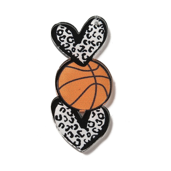 PandaHall Acrylic Pendants, Heart with Sport Ball, Basketball, 49.5x20.5x2mm, Hole: 1.2mm Acrylic Basketball
PandaHall Acrylic Pendants, Heart with Sport Ball, Basketball, 49.5x20.5x2mm, Hole: 1.2mm Acrylic Basketball