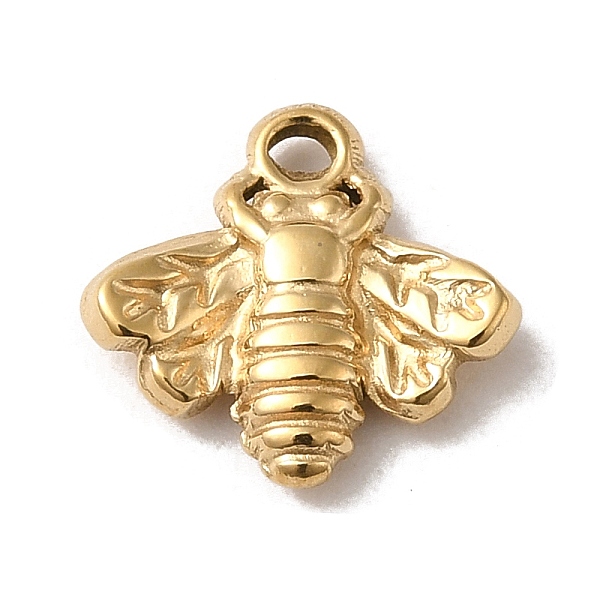 PandaHall 304 Stainless Steel Charms, Bees Charm, Real 14K Gold Plated, 10x10.5x2mm, Hole: 1.1mm 304 Stainless Steel Bees
PandaHall 304 Stainless Steel Charms, Bees Charm, Real 14K Gold Plated, 10x10.5x2mm, Hole: 1.1mm 304 Stainless Steel Bees
