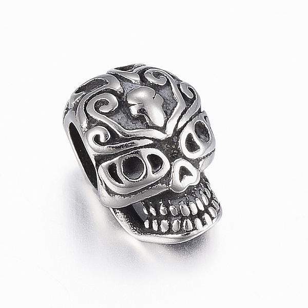 PandaHall 316 Surgical Stainless Steel European Beads, Skull, Antique Silver, 12x8.5x8mm, Hole: 4.5mm 316 Surgical Stainless Steel Skull
PandaHall 316 Surgical Stainless Steel European Beads, Skull, Antique Silver, 12x8.5x8mm, Hole: 4.5mm 316 Surgical Stainless Steel Skull