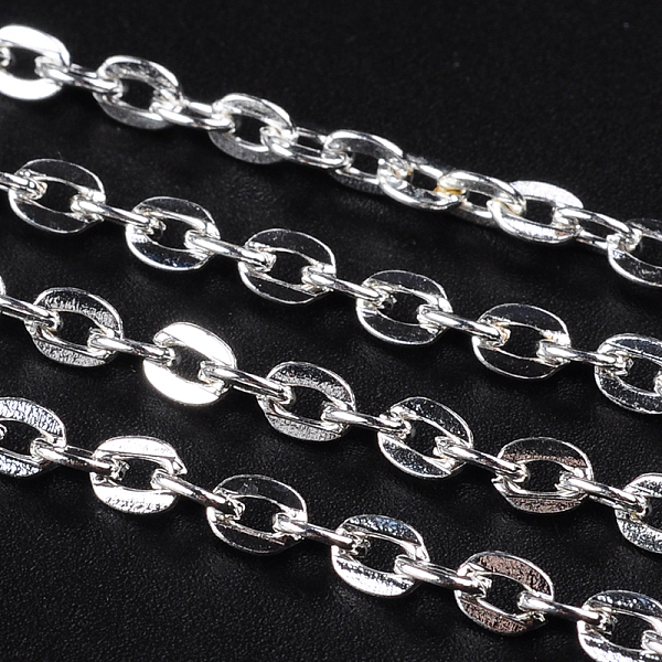 PandaHall Iron Cable Chains, Unwelded, with Spool, Flat Oval, Cadmium Free & Lead Free, Silver, 4.1x3x0.5mm, about 328.08 Feet(100m)/roll...
PandaHall Iron Cable Chains, Unwelded, with Spool, Flat Oval, Cadmium Free & Lead Free, Silver, 4.1x3x0.5mm, about 328.08 Feet(100m)/roll...