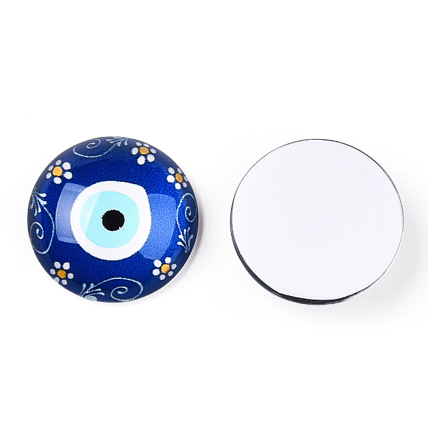 PandaHall Glass Cabochons, Half Round with Eye, Medium Blue, 20x6.5mm Glass Half Round
PandaHall Glass Cabochons, Half Round with Eye, Medium Blue, 20x6.5mm Glass Half Round