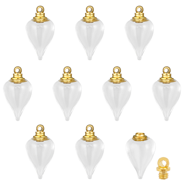 PandaHall CHGCRAFT 10Pcs Glass Perfume Bottle Pendants, with Golden Brass Findings, Openable Cone Shape, Clear, 25x14mm, Hole: 1.8mm...
PandaHall CHGCRAFT 10Pcs Glass Perfume Bottle Pendants, with Golden Brass Findings, Openable Cone Shape, Clear, 25x14mm, Hole: 1.8mm...