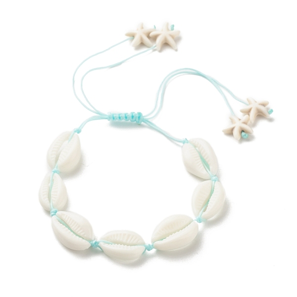 PandaHall Acrylic Shell Braided Bead Bracelet with Synthetic Turquoise(Dyed) Starfish, Summer Adjustable Bracelet for Women, Pale Turquoise...
PandaHall Acrylic Shell Braided Bead Bracelet with Synthetic Turquoise(Dyed) Starfish, Summer Adjustable Bracelet for Women, Pale Turquoise...