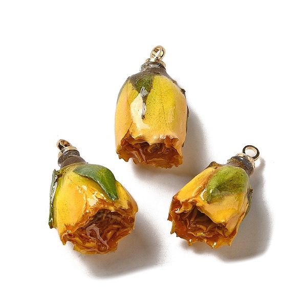 PandaHall Preserved Rose with Golden Alloy Pendants, Gold, 20~22x12.5~13x12mm, Hole: 2mm Alloy Flower Gold
PandaHall Preserved Rose with Golden Alloy Pendants, Gold, 20~22x12.5~13x12mm, Hole: 2mm Alloy Flower Gold