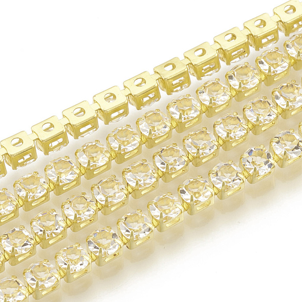 PandaHall Brass Rhinestone Strass Chains, Rhinestone Cup Chain, Crystal, 2.3~2.4mm, 2880pcs rhinestone/bundle, about 28.6 Feet(8.72m)/bundle..., Clear
PandaHall Brass Rhinestone Strass Chains, Rhinestone Cup Chain, Crystal, 2.3~2.4mm, 2880pcs rhinestone/bundle, about 28.6 Feet(8.72m)/bundle..., Clear