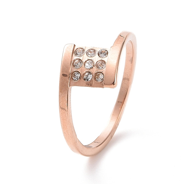 PandaHall Crystal Rhinestone Square Finger Ring, Ion Plating(IP) 304 Stainless Steel Jewelry for Women, Rose Gold, US Size 7(17.3mm)..., Clear
PandaHall Crystal Rhinestone Square Finger Ring, Ion Plating(IP) 304 Stainless Steel Jewelry for Women, Rose Gold, US Size 7(17.3mm)..., Clear