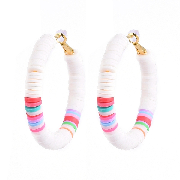 PandaHall Basketball Wives Style Brass Heishi Beaded Hoop Earrings, with Plastic Earring Backs, Ring, PapayaWhip, 50mm, Pin: 0.7mm Polymer..., Orange
PandaHall Basketball Wives Style Brass Heishi Beaded Hoop Earrings, with Plastic Earring Backs, Ring, PapayaWhip, 50mm, Pin: 0.7mm Polymer..., Orange