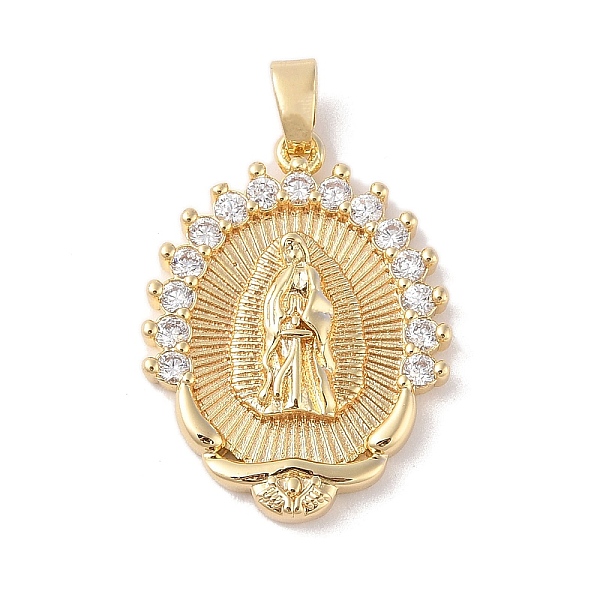 PandaHall Brass Clear Cubic Zirconia Pendants, Long-Lasting Plated, Oval with Holy Virgin Charms, Golden, 29.5x22.5x4mm, Hole: 5x3mm...
PandaHall Brass Clear Cubic Zirconia Pendants, Long-Lasting Plated, Oval with Holy Virgin Charms, Golden, 29.5x22.5x4mm, Hole: 5x3mm...