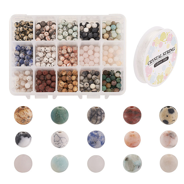 PandaHall Yilisi 450Pcs 15 Style DIY Stretch Bracelets Making Kits, Including Gemstone Round Beads and Elastic Crystal Thread, 6~6.5mm, Hole...
PandaHall Yilisi 450Pcs 15 Style DIY Stretch Bracelets Making Kits, Including Gemstone Round Beads and Elastic Crystal Thread, 6~6.5mm, Hole...