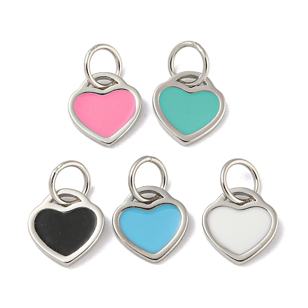 PandaHall Rack Plating Brass Charms, with Jump Ring and Enamel, Cadmium Free & Lead Free, Long-Lasting Plated, Heart Charm, Platinum, Mixed..., Multicolor
PandaHall Rack Plating Brass Charms, with Jump Ring and Enamel, Cadmium Free & Lead Free, Long-Lasting Plated, Heart Charm, Platinum, Mixed..., Multicolor