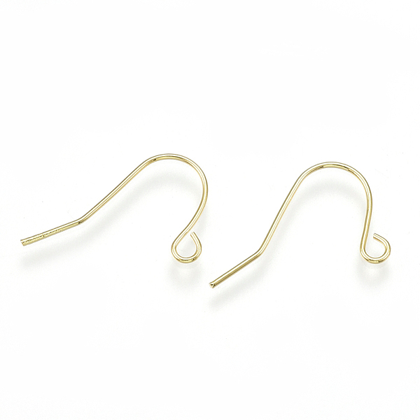 PandaHall Brass Earring Hooks, with Horizontal Loop, Real 18K Gold Plated, 13x20x0.7mm, Hole: 1.5mm, 21 Gauge, Pin: 0.7mm Brass
PandaHall Brass Earring Hooks, with Horizontal Loop, Real 18K Gold Plated, 13x20x0.7mm, Hole: 1.5mm, 21 Gauge, Pin: 0.7mm Brass