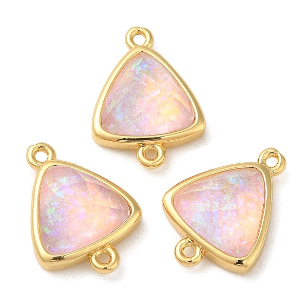 PandaHall Synthetic Opal Connector Charms, Rack Plating Brass Triangle Links, Golden, Pink, 17.5x12.5x6mm, Hole: 1.4mm Brass Triangle Pink
PandaHall Synthetic Opal Connector Charms, Rack Plating Brass Triangle Links, Golden, Pink, 17.5x12.5x6mm, Hole: 1.4mm Brass Triangle Pink