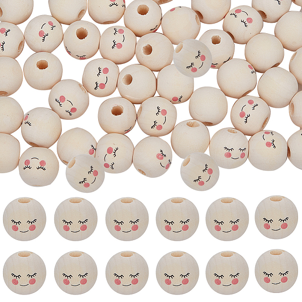 PandaHall Gorgecraft 100Pcs Maple Wood European Beads, Printed, Large Hole Beads, Undyed, Round with Shy Expression, Blanched Almond...
PandaHall Gorgecraft 100Pcs Maple Wood European Beads, Printed, Large Hole Beads, Undyed, Round with Shy Expression, Blanched Almond...