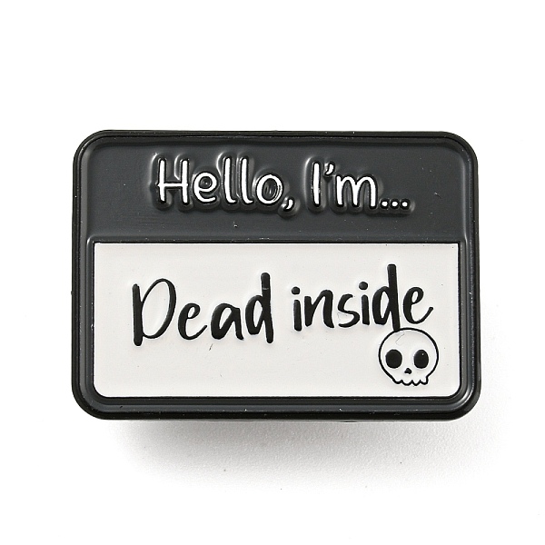 PandaHall Hello I'm Dead inside Rectangle Social Dialogue Box Enamel Pins, Black Zinc Alloy Brooches for Backpack Clothes, Black...
PandaHall Hello I'm Dead inside Rectangle Social Dialogue Box Enamel Pins, Black Zinc Alloy Brooches for Backpack Clothes, Black...