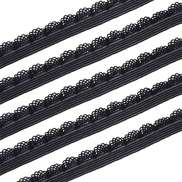 PandaHall BENECREAT 1 Roll Chinlon Elastic Lace Trim, Wavy Trimming Lace Ribbon, with 1Pc Cardboard Display Card, for Garment Accessories..., Black
PandaHall BENECREAT 1 Roll Chinlon Elastic Lace Trim, Wavy Trimming Lace Ribbon, with 1Pc Cardboard Display Card, for Garment Accessories..., Black