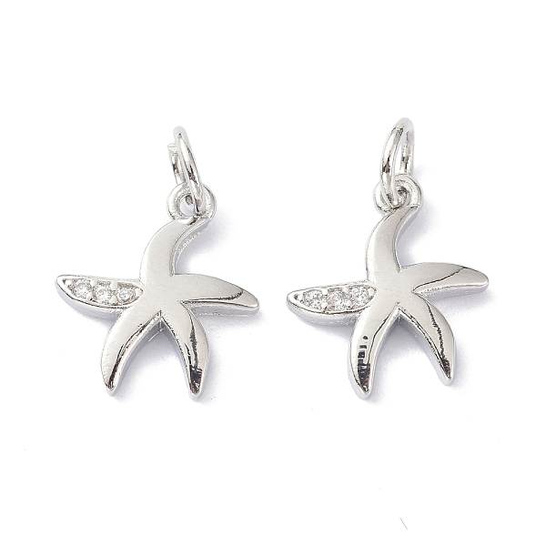 PandaHall Brass Micro Pave Cubic Zirconia Charms, with Jump Ring, Long-Lasting Plated, Lead Free & Cadmium Free, Starfish, Real Platinum..., Clear
PandaHall Brass Micro Pave Cubic Zirconia Charms, with Jump Ring, Long-Lasting Plated, Lead Free & Cadmium Free, Starfish, Real Platinum..., Clear
