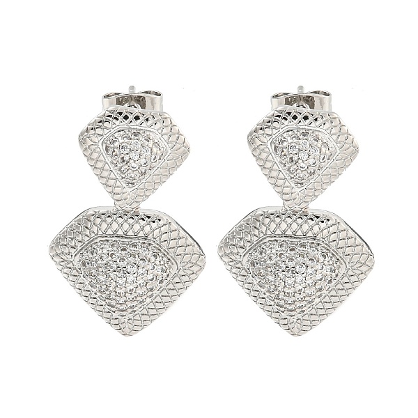 PandaHall Brass Pave Clear Cubic Zirconia Dangle Earrings, Diamond Shape, Platinum, 30.5x18mm Brass Others Clear
PandaHall Brass Pave Clear Cubic Zirconia Dangle Earrings, Diamond Shape, Platinum, 30.5x18mm Brass Others Clear