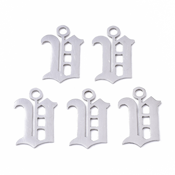 PandaHall 201 Stainless Steel Pendants, Laser Cut, Old English, Alphabet, Stainless Steel Color, Letter.V, 18x12x1mm, Hole: 2mm 201...
PandaHall 201 Stainless Steel Pendants, Laser Cut, Old English, Alphabet, Stainless Steel Color, Letter.V, 18x12x1mm, Hole: 2mm 201...
