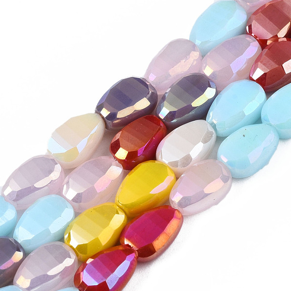 PandaHall Electroplate Opaque Glass Beads Strands, AB Color Plated, Faceted, Teardrop, Colorful, 8~9x6x4mm, Hole: 1mm, about 69pcs/strand...
PandaHall Electroplate Opaque Glass Beads Strands, AB Color Plated, Faceted, Teardrop, Colorful, 8~9x6x4mm, Hole: 1mm, about 69pcs/strand...