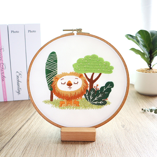 PandaHall DIY Display Decoration Embroidery Kit, including Embroidery Needles & Thread & Fabric, Lion Pattern, 120x121mm Cloth Lion
PandaHall DIY Display Decoration Embroidery Kit, including Embroidery Needles & Thread & Fabric, Lion Pattern, 120x121mm Cloth Lion