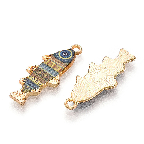 PandaHall Alloy Enamel Pendants, Cadmium Free & Nickel Free & Lead Free, Golden, Fish Charm, Dark Turquoise, 27x10.5x2.5mm, Hole: 1.8mm...
PandaHall Alloy Enamel Pendants, Cadmium Free & Nickel Free & Lead Free, Golden, Fish Charm, Dark Turquoise, 27x10.5x2.5mm, Hole: 1.8mm...