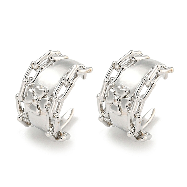 PandaHall Brass Micro Pave Cubic Zirconia Cuff Earrings, for Women, Clover, Platinum, 12x8.5mm Brass Clover Clear
PandaHall Brass Micro Pave Cubic Zirconia Cuff Earrings, for Women, Clover, Platinum, 12x8.5mm Brass Clover Clear