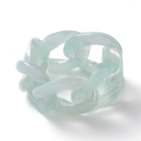 PandaHall Transparent Acrylic Curb Chain Finger Rings, Pale Turquoise, Inner Diameter: 19mm Acrylic
PandaHall Transparent Acrylic Curb Chain Finger Rings, Pale Turquoise, Inner Diameter: 19mm Acrylic