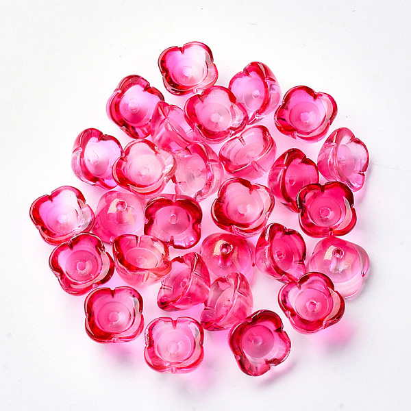 PandaHall 4-Petal Transparent Spray Painted Glass Bead Caps, with Glitter Powder, Flower, Deep Pink, 11.5x11.5x7mm, Hole: 1.6mm Glass
PandaHall 4-Petal Transparent Spray Painted Glass Bead Caps, with Glitter Powder, Flower, Deep Pink, 11.5x11.5x7mm, Hole: 1.6mm Glass