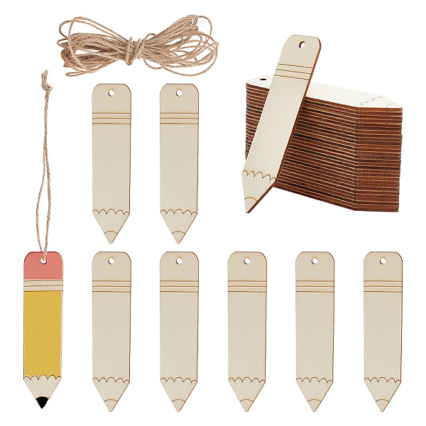 PandaHall DIY Unfinished Wood Pencil Shape Pendant Decoration, with Jute Cord, for Teacher's Day, Back to School Celebration, PapayaWhip..., Orange
PandaHall DIY Unfinished Wood Pencil Shape Pendant Decoration, with Jute Cord, for Teacher's Day, Back to School Celebration, PapayaWhip..., Orange